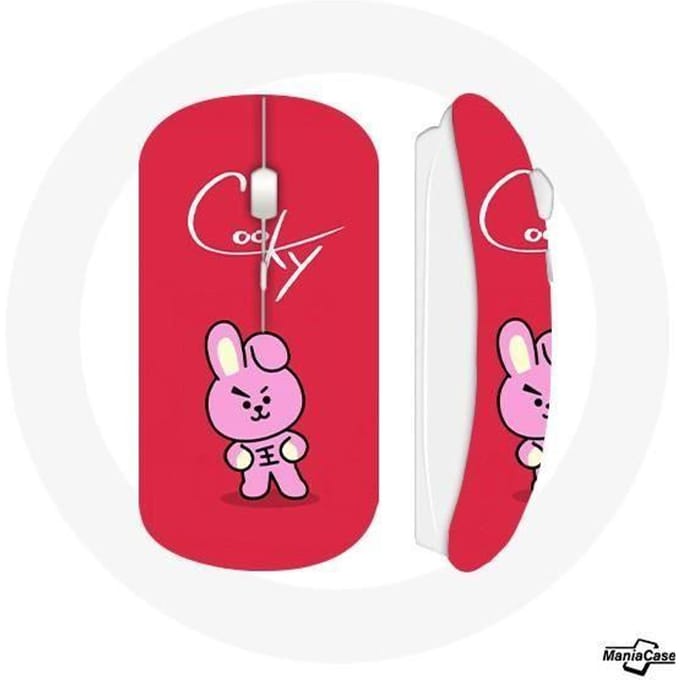 Draadloze muis BTS Bangtan Boys BT21 Cooky rode achtergrond