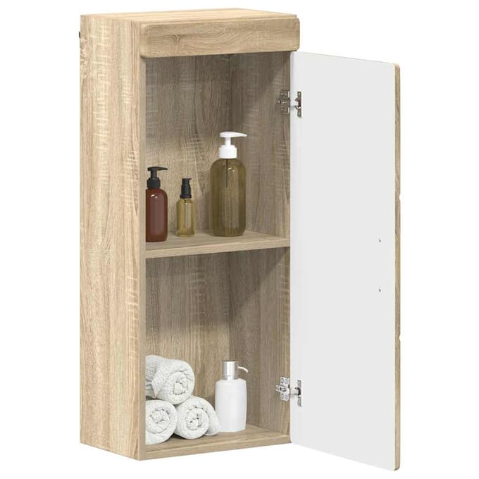 vidaXL - Badkamer - wandkast - TULUM - Sonoma - Eik - 37 - x - 24,5 - x - 86 - cm