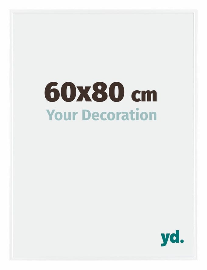 Your Decoration - Fotolijst 60x80 cm - Kunststof - Wit Hoogglans - Evry