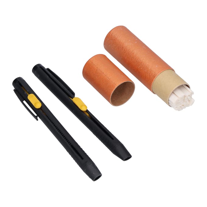 2 pcs Crayon craie de couture sans taille-crayon en plastique pour tailleur avec recharges pour bricolage