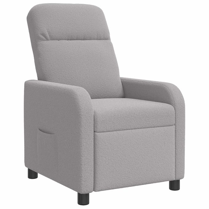 vidaXL - Recliner - Lichtgrijs - Bouclé