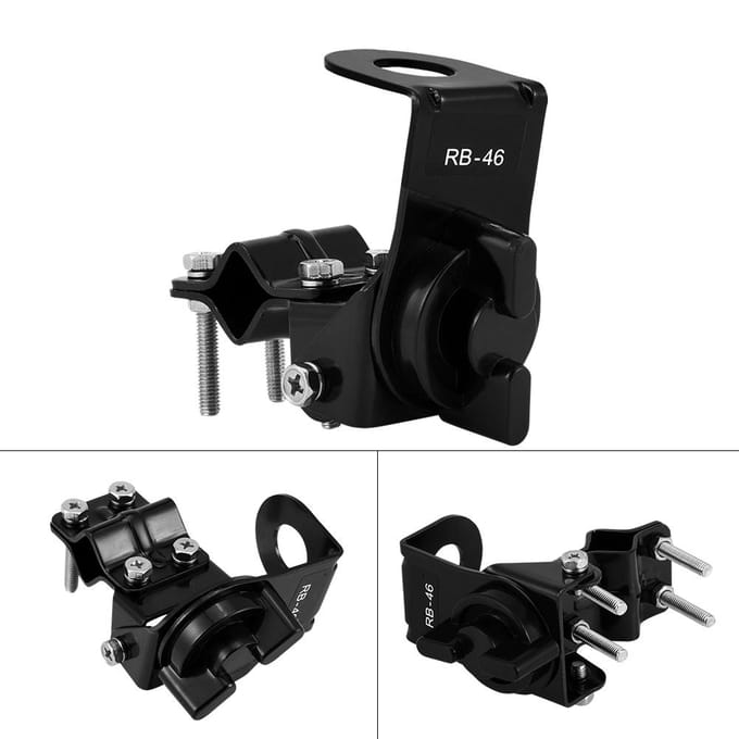 Mobiele Antenne Montagebeugel RVS Houder voor Auto Twee Weg Radio Zender gray