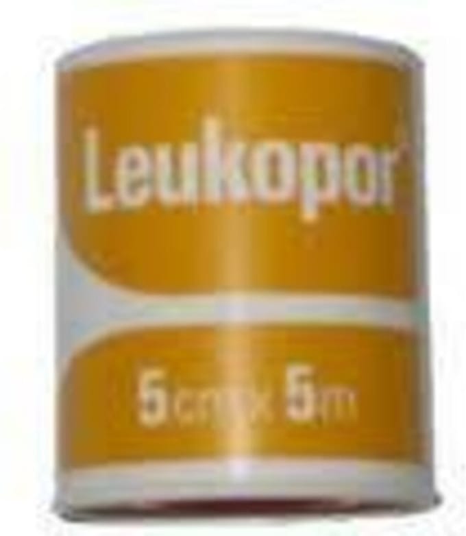 Leukopor - 5 m x 5 cm - Verband
