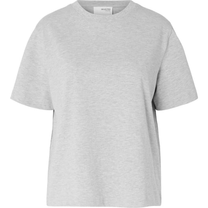 boxy fit T-shirt van katoen- en viscosemix model 'ESSENTIAL'