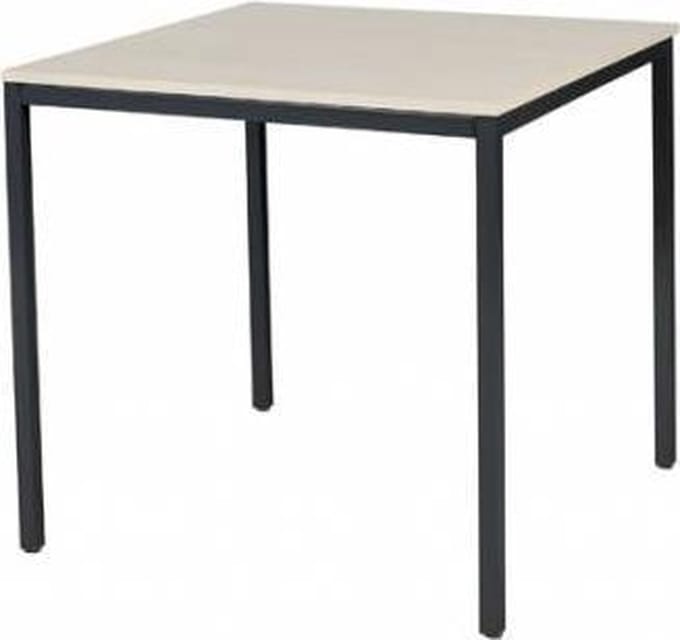 Bureautafel - Domino Basic 80x80 Eiken - zwart frame