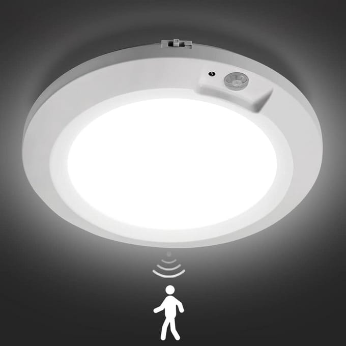 Draadloze Plafondlamp met Bewegingssensor en Batterij, 210LM, Geschikt voor Binnen en Buiten
