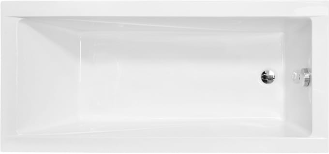 Badland MODERN SLIM ligbad 170 x 70 cm wit met baddrager