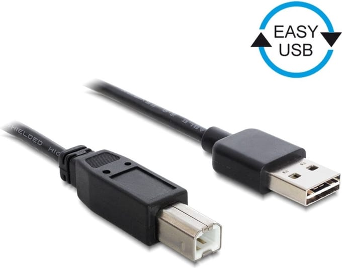 DeLOCK 85553 USB-kabel 5 m USB A USB B Mannelijk Zwart