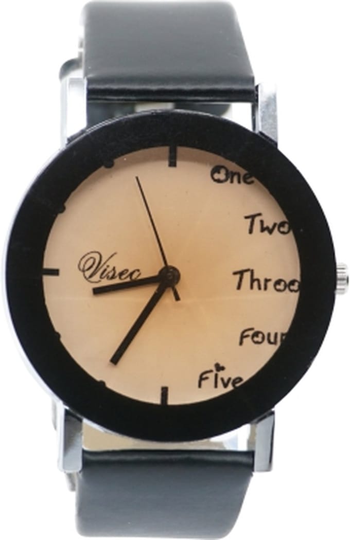 Hidzo Horloge One Two Three Ø 37 mm - Zwart - In horlogedoosje