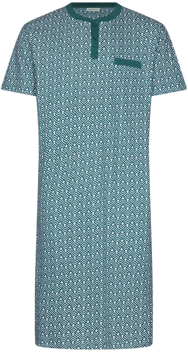 Pastunette - Nachthemd - Green Motion - Katoen - Groen - Maat 3XL