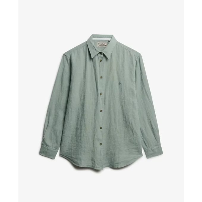 Dames lin lange mouwen blouse Superdry Boyfriend