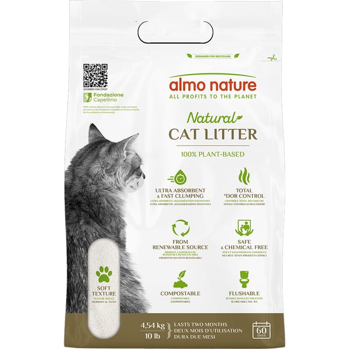 Almo Nature | Litière pour Chat | Żwirek Zbrylający - Paquet de 4,54 kg