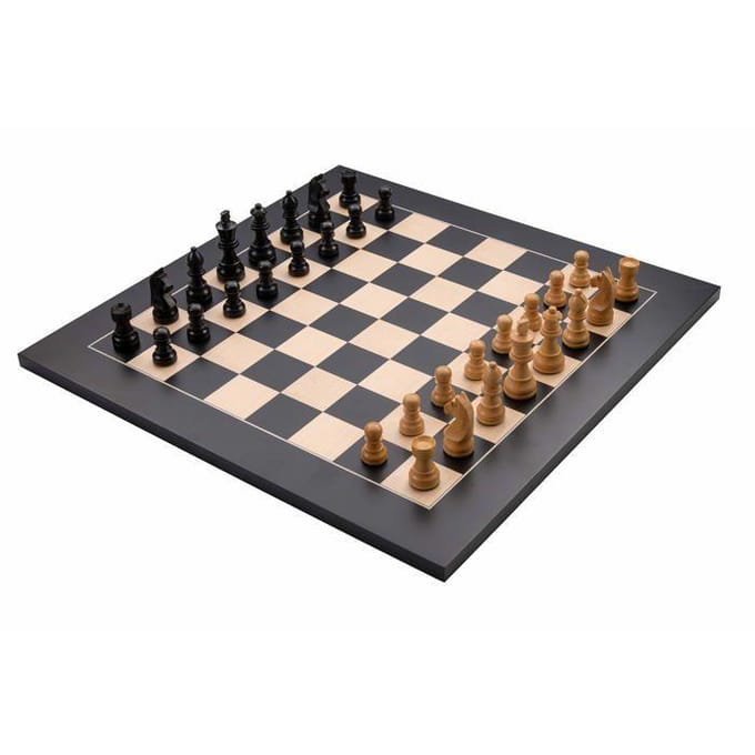 Luxe schaakbord 40x40cm zwart