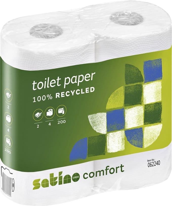 Toilettenpapier Satino MT1 Comfort 2-lagig 200 Blatt weiß 062240