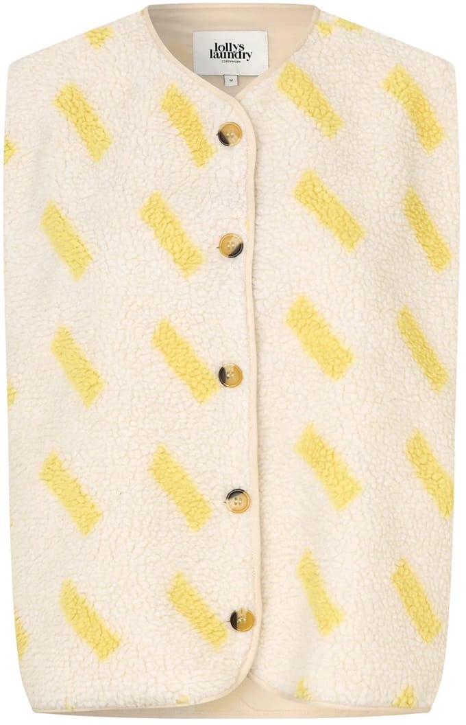 Lollys Laundry Jace - Vest - Teddy - Geel - S