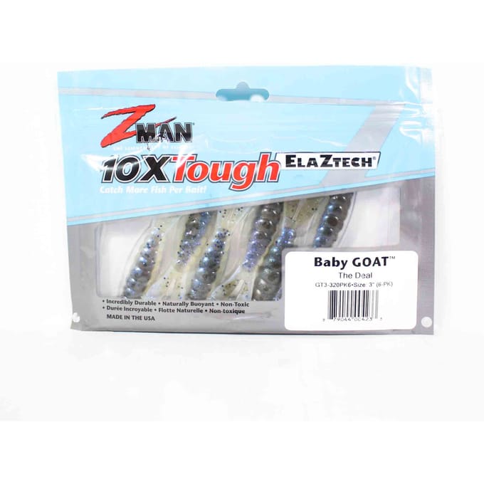 Zman Soft Lure Baby Geit 3 ​​Inch 6/Pack De deal (4233) white