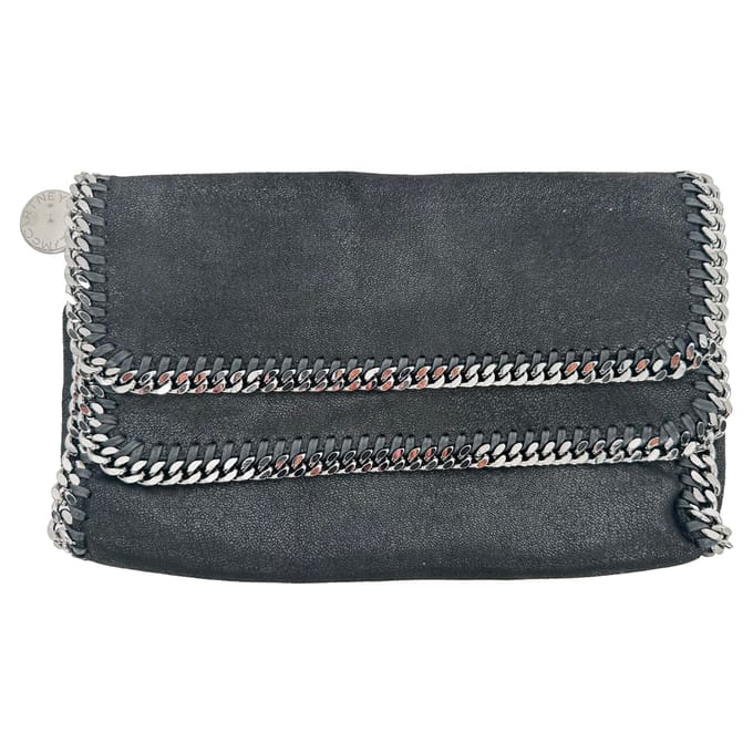 Stella McCartney Falabella Clutch Bag in Zwart Shaggy Deer