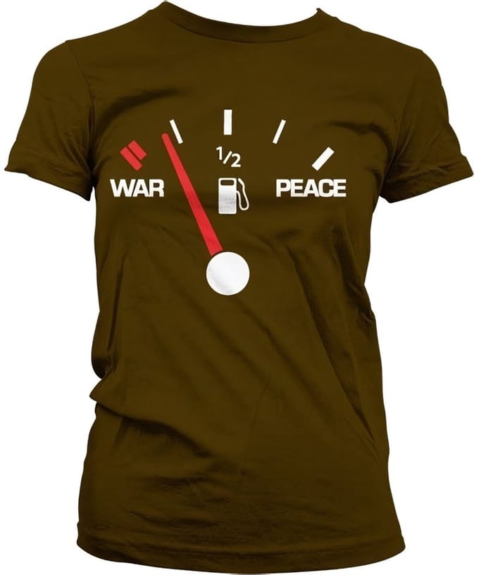 Hybris War & Peace Gauge Girly Tee dames-T-shirt bruin