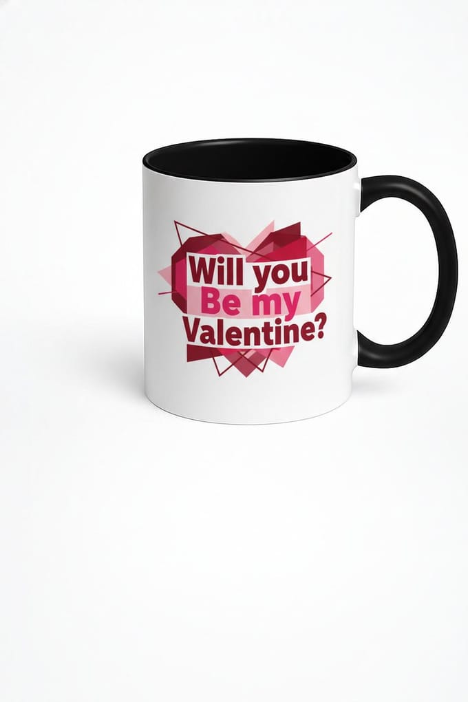 Valentijn Mok 'Will You Be My Valentine?' - Romantisch Cadeau met Hart Design