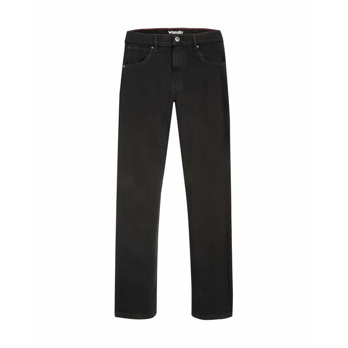 WRANGLER STRAIGHT BLACK RINSE REGULAR JEANS-HEREN
