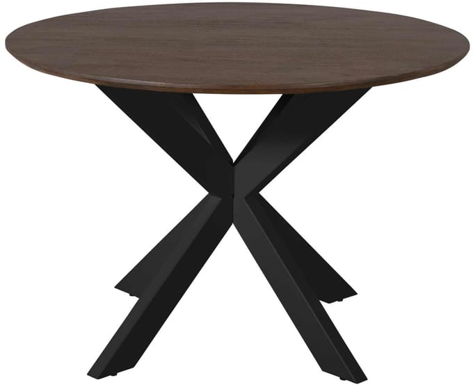 StarFurn Eettafel Madison - Deens Ovaal Bruin/Zwart - 110x110x76cm