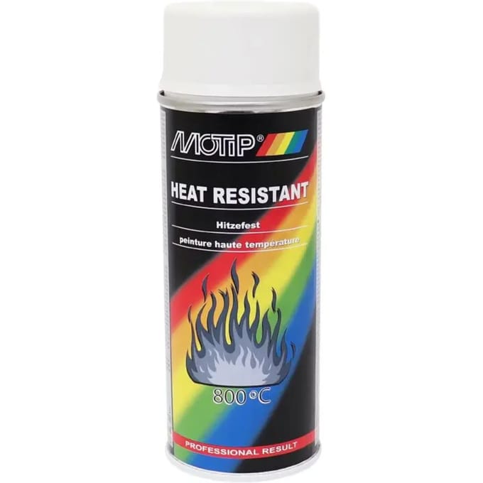 MoTip Hittebestendige Lak WIT spuitbus 400ml