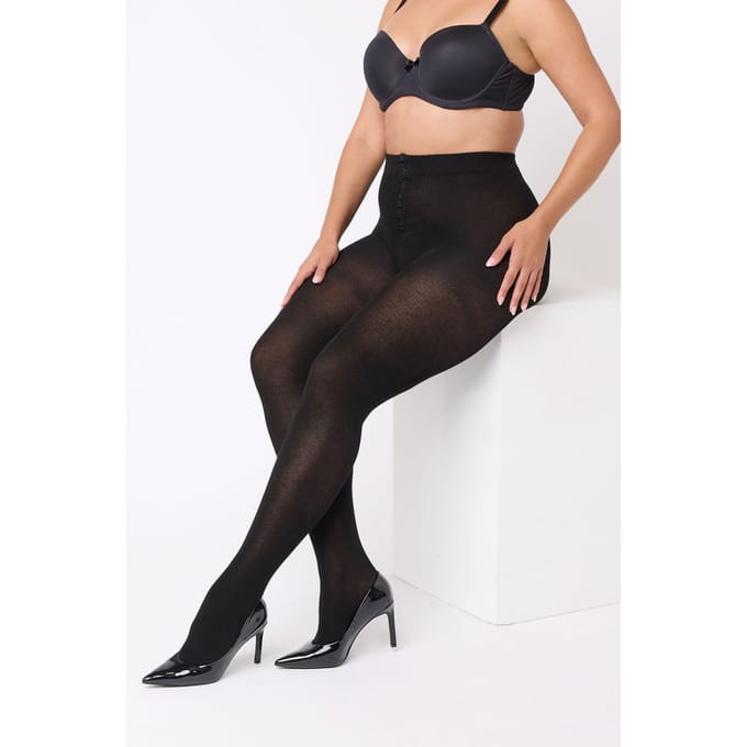 Yours Zwarte Bamboe Panty Size 50-54