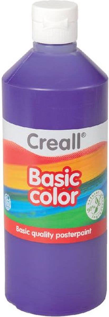 Plakkaatverf creall basic paars 500ml | 6 stuks