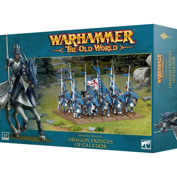 Beeldje Games Workshop Warhammer ToW - Royaumes des Hauts Elfes : Princes Dragons de Caledor (x10)