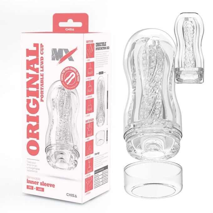 Chisa - Original Portable Lewd Cup - Cup Masturbator - Transparant
