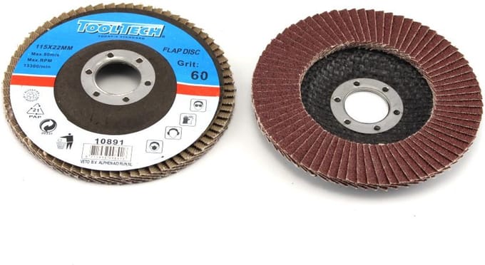 Lamellenschijf 115 mm K60 – Aluminium Oxide Schuurschijf voor Haakse Slijper – TOOLTECH