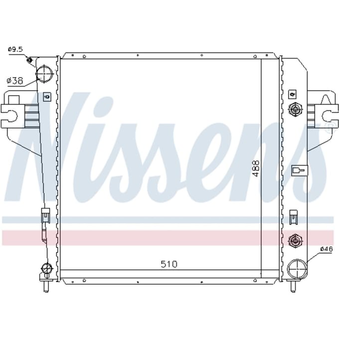 Radiator, motorkoeling NISSENS 61017