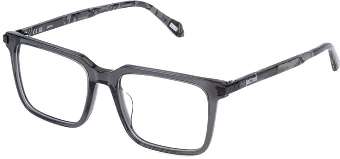 Just Cavalli VJC136 Grigio trasparente lucido 53/18/145 MAN Brilmonturen
