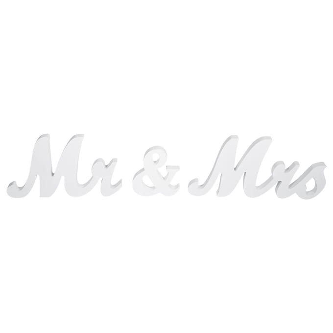 Meneer & Mevrouw Houten Plaquette Houten Bord Huis Bruiloft Decoratieve Letters Wit wit