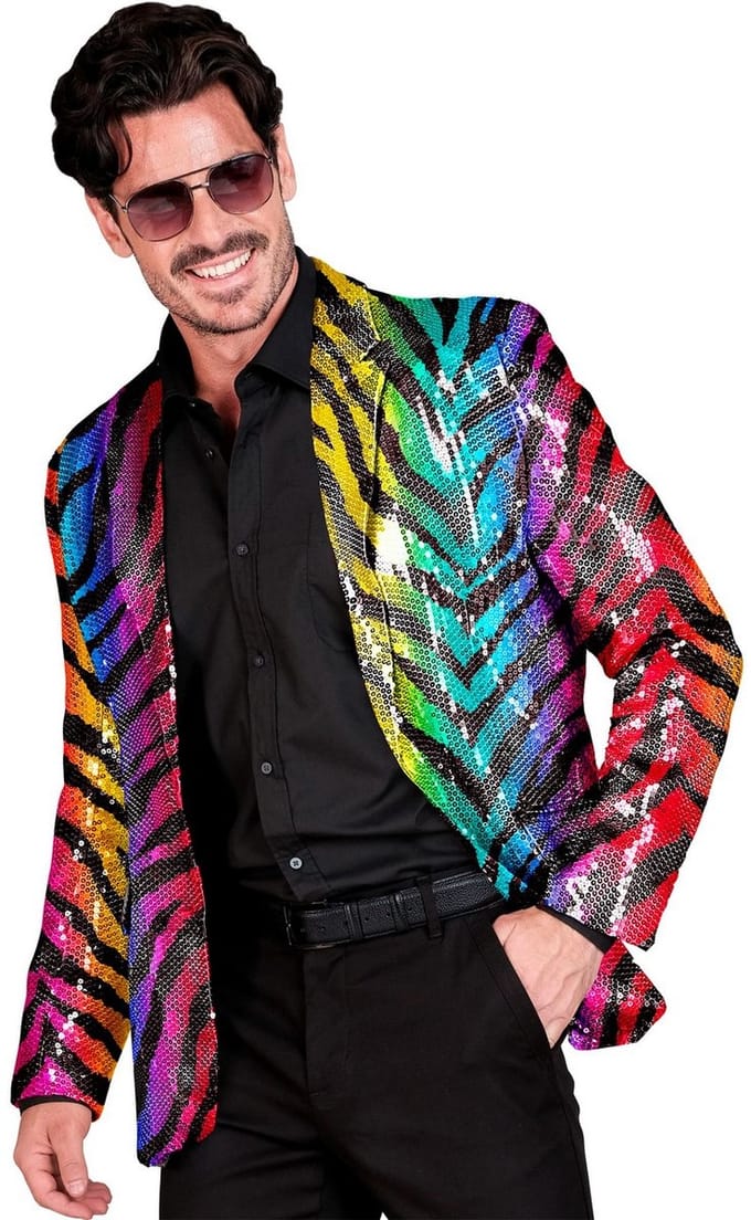 Pailletten Colbert Foute Regenboog Jungle Man