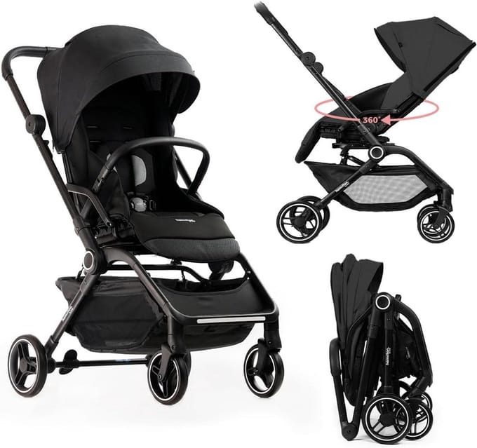 Lichte Wandelwagen met 360° Draaibare Stoel en MagicFold Inklapmechanisme