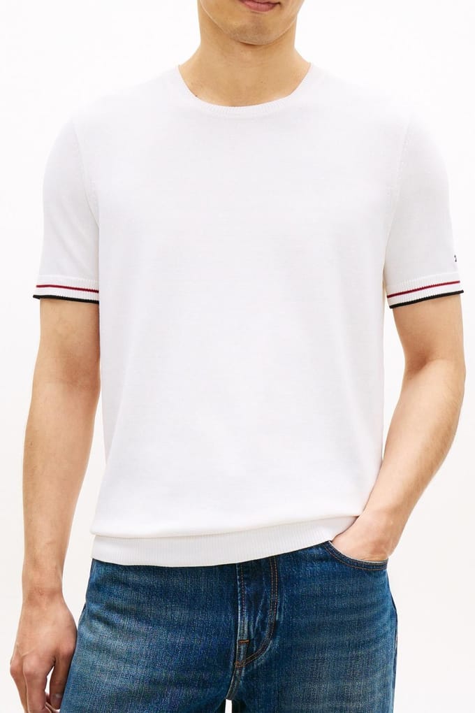 Tommy Hilfiger Dc Tech Cotton Tee White Größe: XL | Basic T-Shirts Outlet | Herren | Weiß