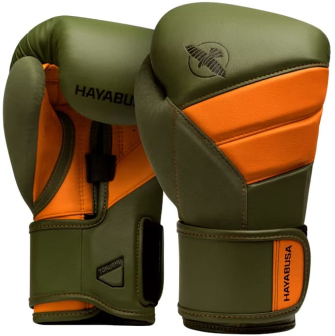 Hayabusa T3 Bokshandschoenen Legergroen Oranje - 10 OZ