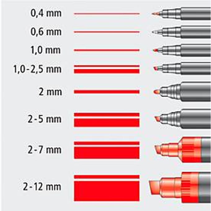 Permanente markeerstift Staedtler Lumocolor 317-2 M Rood (10 Stuks)