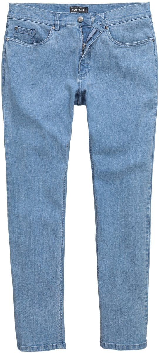 Men Plus - Heren - Jeans FLEXLASTIC® denim 5-pocket straight fit - Gebleekt denim - Maat 52