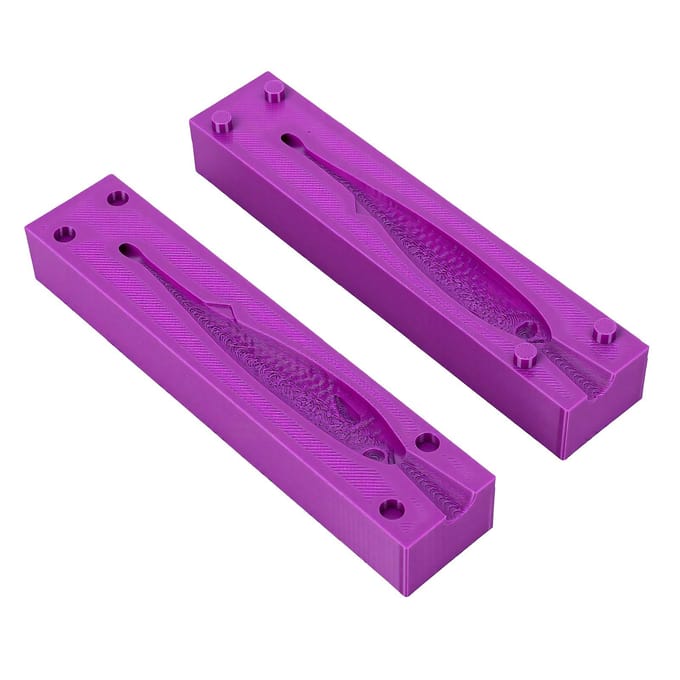 Zachte Kunstaas Mal Paars PETG Herbruikbare Compacte Biat Maakmal voor Doe-het-zelf Visuitrusting purple