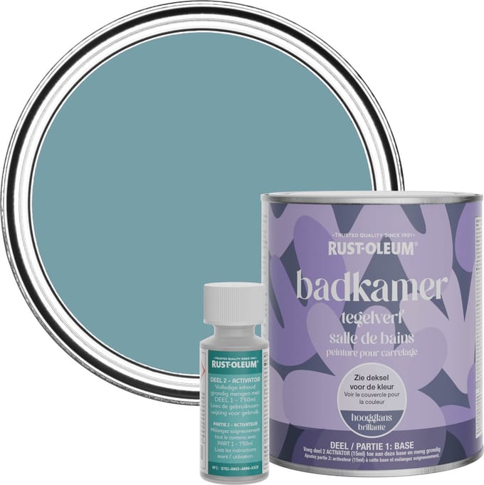 Rust-Oleum Blauw Badkamer Tegelverf Hoogglans - Stille Oceaan 750ml