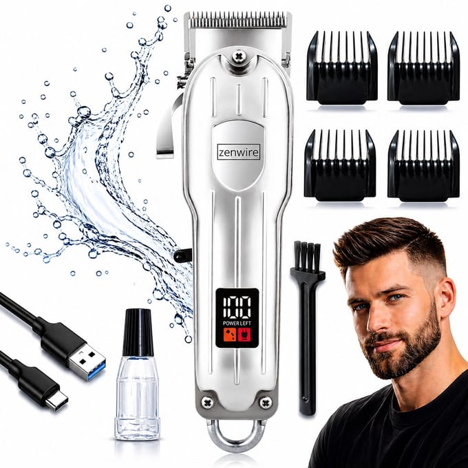 Zenwire MasterBlade 805 Tondeuse - Titanium Mes - USB-C - 150 min