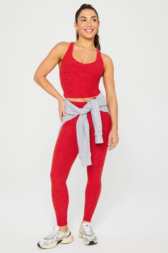 Fabletics Heatherflex High-waisted Legging Holly Berry Heather Taglia: S REG | Leggings Outlet | Donna