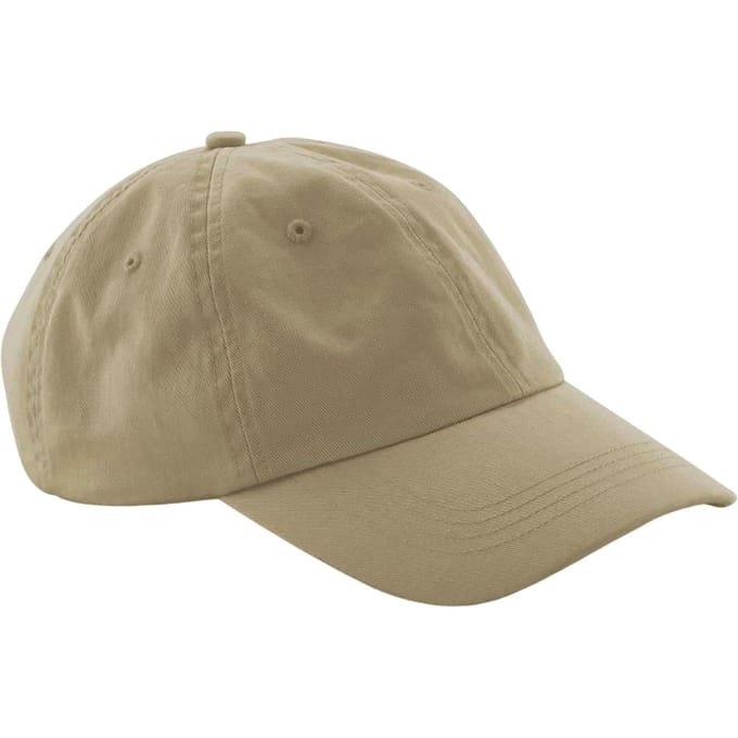 Beechfield 6 Paneel Organic Cotton Cap (Woestijnzand)