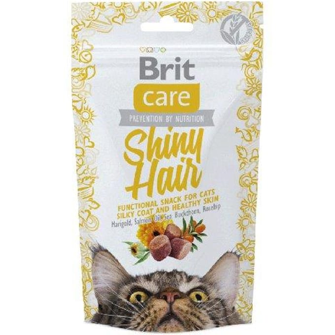 Brit Care Kat | Snacks Voor Katten | Verpakking 50G - Glanzend Haar 50G