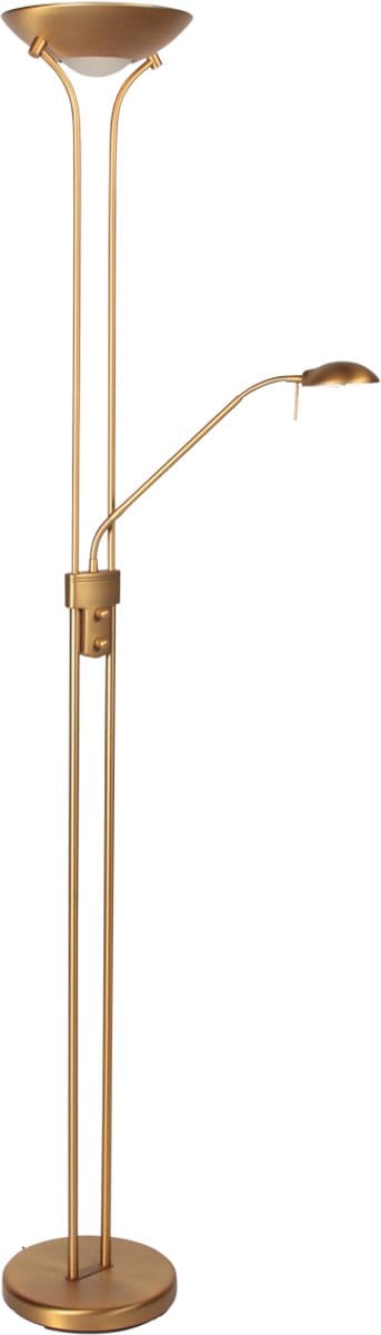 Vloerlamp - brons - Curtis - metaal - leeslamp - LED - 4605BR - Mexlite