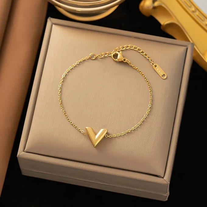 JewelGalerie - Armband - V - Goud