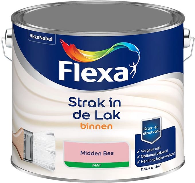 Flexa - Strak In De Lak Binnenlak Mat - Midden Bes - Mengverf - 2,5 L