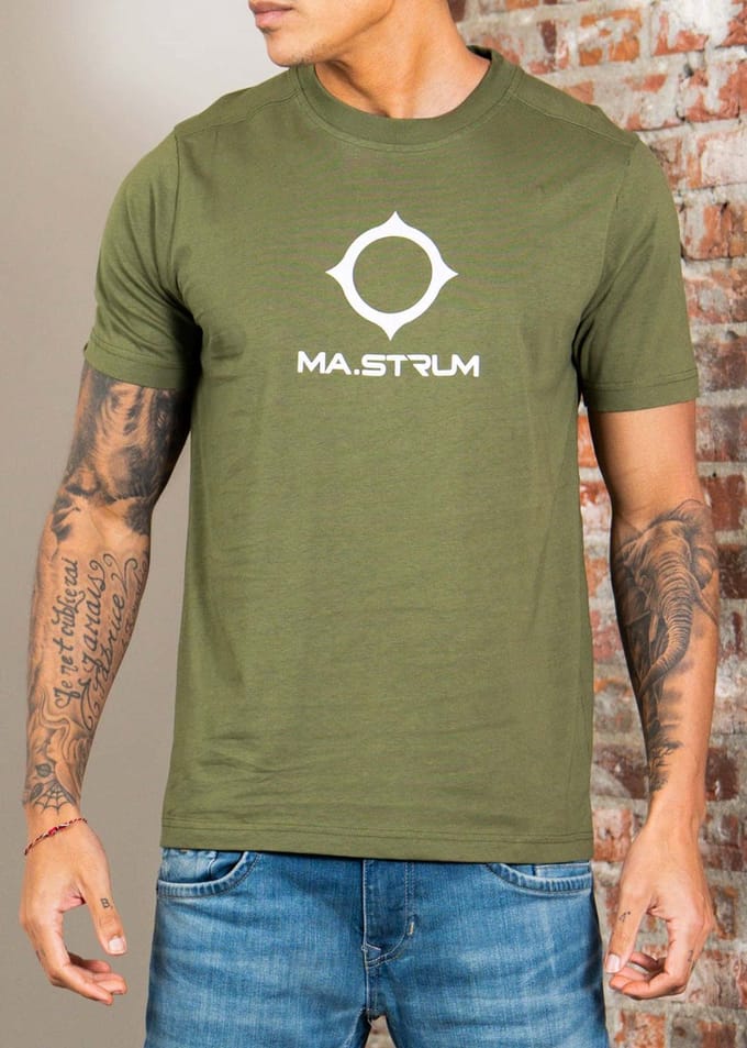 MA.Strum Beam logo tee - bronze green